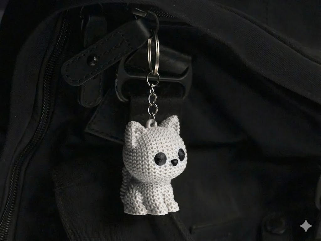 Yarn Kitten keychain